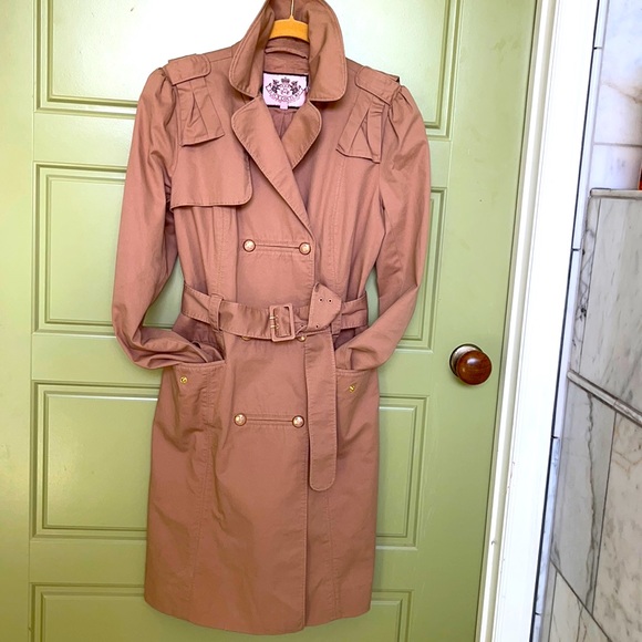 Juicy Couture.  TRENCH NWOT. FALL ready GREAT DEAL!💕. EUC.M. color 2nd pic - Picture 1 of 6